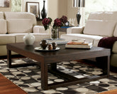 Bay Furniture Gallery - Ashley Furniture - Watson Coffee Table - Rectangular Cocktail Table / Dark Brown - T481-1